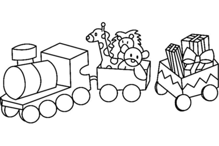Coloriage Train 01 – 10doigts.fr